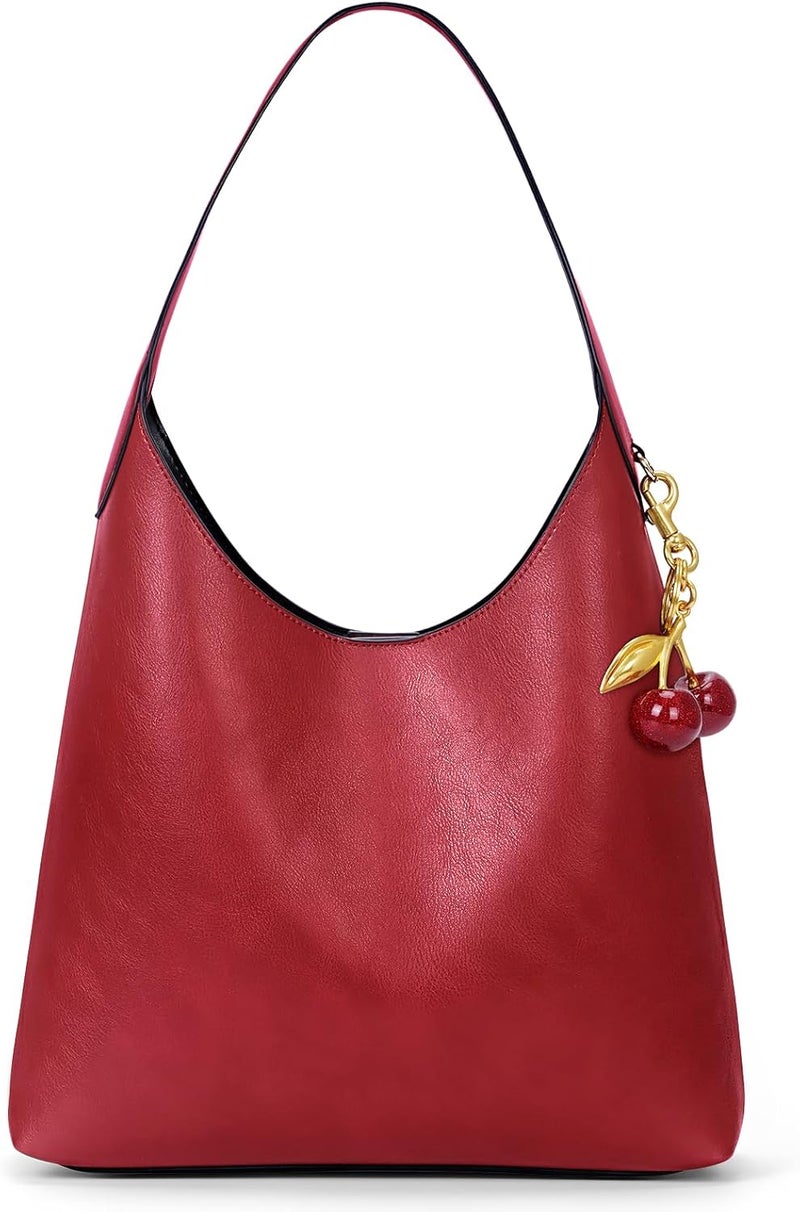 HICARRY Faux Suede Hobo Bags Vegan Leather Shoulder Bag Tote for Women Medium Slouchy Designer Handbags Purses Fall Fashion - Image 1